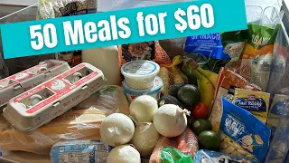50 Meals for $60 | Quick and EASY Meals | A Budget Friendly Meal Plan | Emergency Grocery Budget