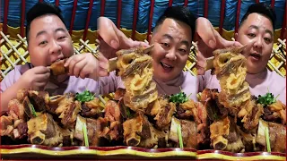 Mukbangers Eating Food |Yummy Food Braised steak Ribs Mukbang ASMR | Xiao Yu More Eating Show EP#32