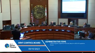 Santa Monica City Rent Control Meeting Aug 10, 2023