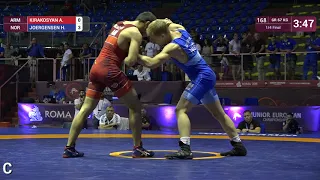 1/4 GR - 67 kg: A. KIRAKOSYAN (ARM) v. H. JOERGENSEN (NOR)