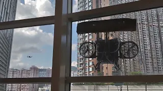 Robo Sky Wash - Glass façade cleaning at Nina Tower (Hotel), Hong Kong