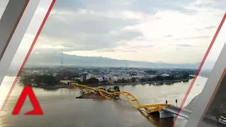 Drone footage of tsunami-hit Indonesian city Palu