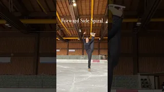 Slide Spiral Exercises ✨❤️ #figureskating #figureskater #figureskatingcoach #flexibility #splits