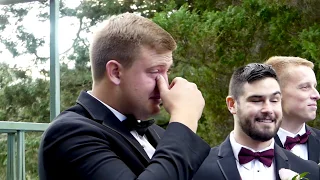Groom loses it when he sees his bride.
