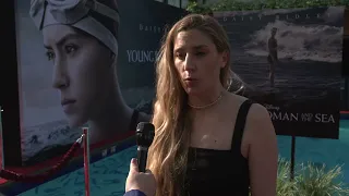 Young Woman And The Sea: Nora Takacs Ekberg Red Carpet interview | ScreenSlam