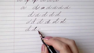 Write cursive with Schin: a, b, c, d, e
