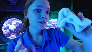 ASMR 🐟 Marine Biologist is fascinated by you (an unknown species); shampooing & sketching you