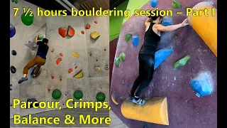 Marathon bouldering session at Le Cube (Lausanne) - Parcour, crimps, balance problems & more