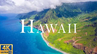 FLIGHT OVER HAWAII (4K UHD) Amazing natural scenery with relaxing music | VIDEO 4K