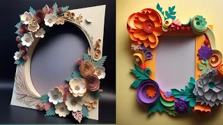 Photo Frame Making At Home Using  Paper 📜🗞️ | Paper Craft Home Design