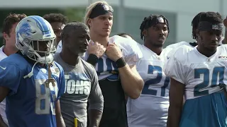 Dan Campbell and Jamaal Williams Passionate Speeches at Detroit Lions Practice