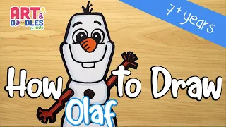 How To Draw Olaf From Disney Frozen - STEP by STEP - easy