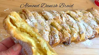 Almond filled danish/Almond Danish pastry/Danish pastry with Almond filling/ALMOND DANISH