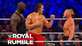 WWE December 26, 2021 - Brock Lesnar Vs. Omos Jordan Omogbehin & The Great Khali : Royal Rumble 2022