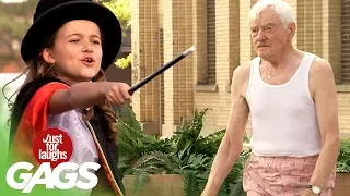 Kid Magician Casts A Spell On Old Man