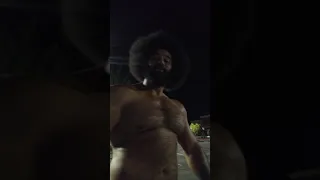 Samson Biggz Flexing in the Parking Lot