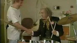 Russ Abbot and Roy Castle Drumming in 'Dr Von Meatball In Rhythm'