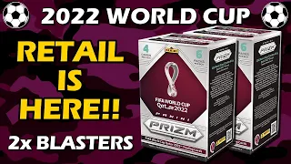 RETAIL IS HERE!! 2022 Panini Prizm FIFA World Cup Blaster 2x Box Review Soccer