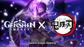 Genshin Impact Anime Opening (Zankyou Zanka) Aimer | Genshin Impact x Kimetsu no Yaiba