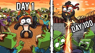 I Survived 100 Days in a WASTELAND ZOMBIE APOCALYPSE! (Minecraft)