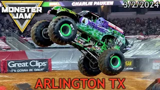 Monster Jam Arlington TX - 2024, March 2nd (Full Show) 4K 60fps