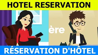 Réservation d'hôtel dialogue et conversation | Book hotel conversation in French | French with Tama