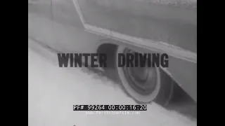 WINTER DRIVING  1950s DRIVER EDUCATION & TRAINING FILM   ICE & SNOW  TIRE CHAINS 99264