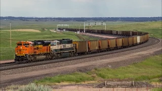 [HD] An Evening on BNSF's Orin Subdivision - 06/21/14