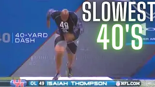 Slowest 40 Yard Dashes by Each Position