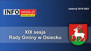 XIX Sesja Rady Gminy w Osiecku