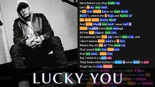 Eminem - Lucky You | Lyrics, Rhymes Highlighted