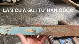 Anh khách ở HÀN QUỐC gửi THÉP LƯỠI CƯA về VIỆT NAM làm dao bếp! Thép TỐT không ngờ!CAO NGỰA THỦ CÔNG