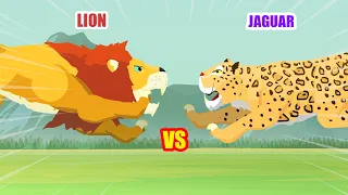 Lion vs Jaguar | Big Cat Tournament [S1] | Animal Animation