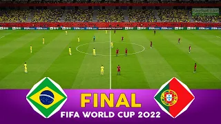 BRAZIL vs PORTUGAL | FIFA World Cup 2022 FINAL Qatar | Full Match | Ronaldo vs Neymar | PES Gameplay