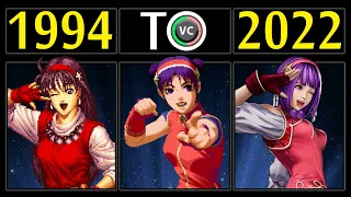 Portrait Comparison of Athena Asamiya (1994 to 2022) Side by Side Evolution