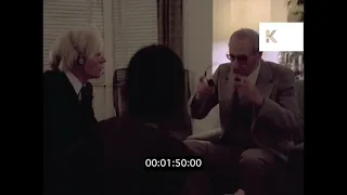 Andy Warhol and William Burroughs at the Chelsea Hotel, New York, 1980 | Premium Footage