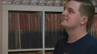 Marietta man's 5,000+ vinyl record collection provides escape from fight with brain cancer