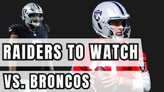 Raiders players to watch vs. Denver Broncos | The Sports Brief Podcast