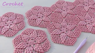 ВЯЗАНИЕ КРЮЧКОМ из МОТИВОВ подробный МК для начинающих 🌺Easy Crochet motifs pattern for beginners🌺