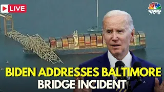 Joe Biden LIVE: Biden Addresses Baltimore Bridge Collapse Incident | Francis Scott Key Bridge| IN18L
