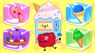 Marshmallows’ Colorful Ice Cream Vending Machine | Rainbow Colors Ice Cream | Kids Songs | JunyTony