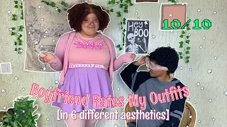 Boyfriend Rates My Outfits! Trying Different Aesthetics (GOTH, E-GIRL, VSCO GIRL, SOFT PASTEL, BOHO)