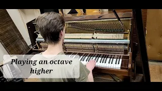 Как звучит пианино, настроенное на октаву ниже. How a piano tuned an octave lower sounds