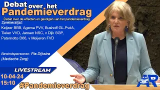 Terugkijken: Debat over de effecten en gevolgen van het Pandemieverdrag - Tweede Kamer