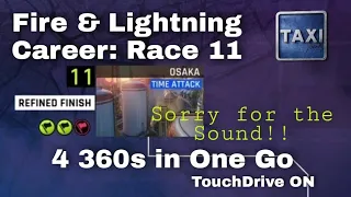 Asphalt 9 - Fire & Lightning Career Race 11 - 4 360s in One Go - Vulcan - TouchDrive Guide