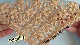 How to crochet a stylish triangle shawl for winter