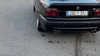 Bmw e39 530D 300+HP  exhaust downpipe + straight pipe ! LOUD !