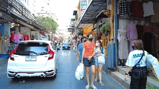 【4K】 Walk around Bangkok Pratunam Market Street Food Area