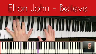 Elton John - Believe | РАЗБОР НА ПИАНИНО (Часть 1)