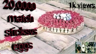 Experiment 200000 Match Sticks VS Chicken Eggs | Match Sticks VS Eggs
